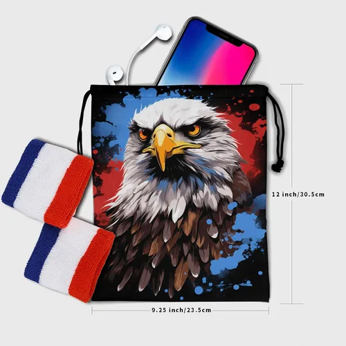 Vista 69 de Bolsa de agarre de gimnasia de piel de animal, bolsa de gimnasia con cordón ajustable, bolsa de cuerda para fauna silvestre, Mariposas Galaxy