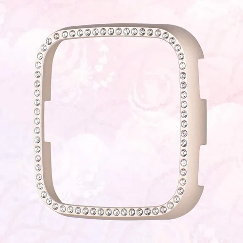 Vista 9 de Relojes Inteligentes para Mujer Case Cover Lite Case Case Case Diamond Watch Case Cover Metal Hard Smartwatch Guard Protector Marco a prueba