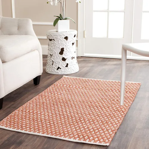 Vista 26 de Safavieh Boston - Colección BOS685A - alfombra de área de algodón, hecha a mano, color café, Algodón, Anaranjado