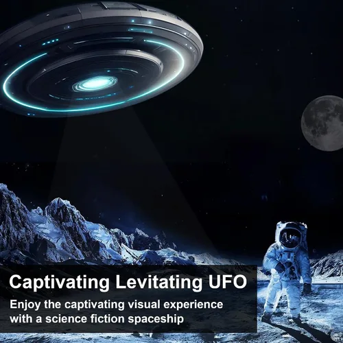 Vista 2 de Lámpara UFO Flotante con Efecto de Levitación, Decoración de Levitación Magnética, Juguetes Únicos para Escritorio, Habitación, Oficina, UFO