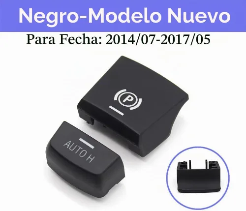 Vista 8 de 2 cubiertas electrónicas del botón del freno de mano del estacionamiento Nuevo Modelo Negro