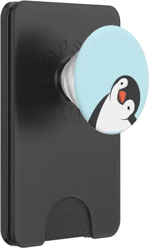 Vista 7 de Lindo Pingüino Cara Azul Regalos Para Pingüinos Amante PopSockets Swappable PopGrip