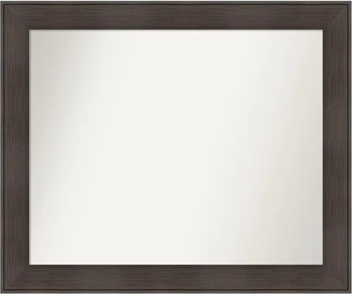 Vista 87 de Amanti Art Espejo personalizado, espejo de baño de veta de madera rústica William, espejo de pared o espejo de tocador de baño sobre el fregadero