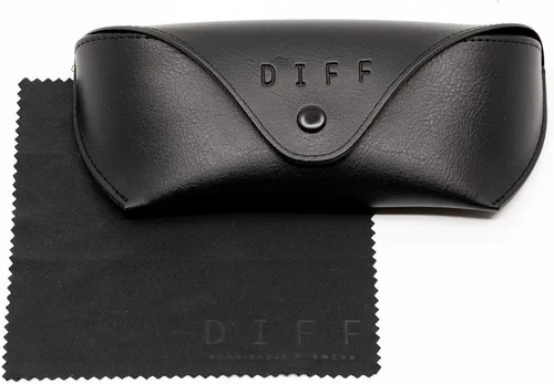 Vista 7 de DIFF Gafas de sol Becky II de diseño de ojo de gato para mujer 100 UVAUVB Negro humo oscuro
