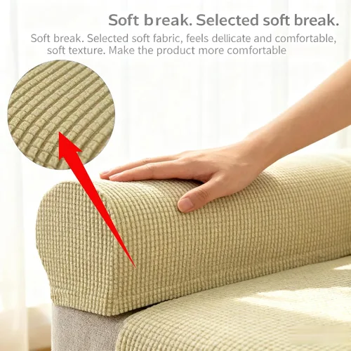 Vista 7 de Fundas elásticas beige a prueba de derrames y arañazos para sofá, sillón reclinable y sillón Ajuste fácil, tela lavable