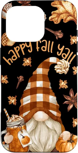 Vista 20 de Funda para iPhone 16 con diseño de especias de calabaza con diseño de gnomo de otoño