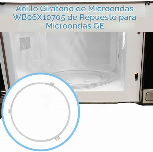 Vista 5 de 1 anillo giratorio de microondas WB06X10705 de 9.53 pulgadas, rodillo de anillo giratorio, para microondas GE, anillo interior de repuesto, anillo