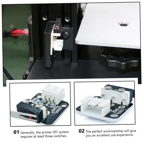 Vista 2 de iplusmile 3d Printers Accessories 6 pcs End and Micro for Axis Stop X D Mechanic Y Cable Printers Stops Attachment Series Limited Y Accessories
