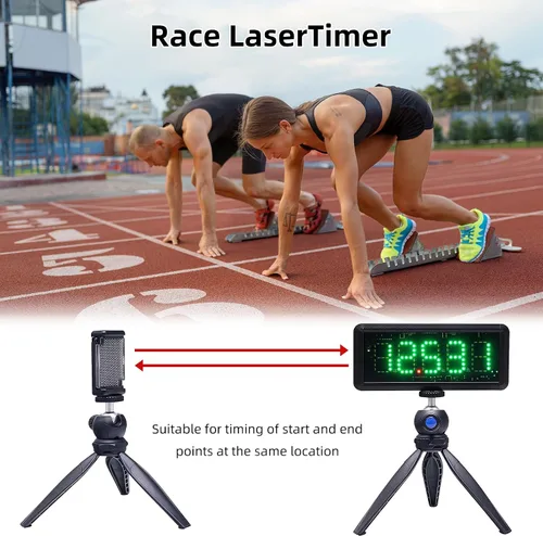 Vista 2 de Temporizador láser de carrera-LED Reloj de carreras con batería cronómetro Reloj de sincronización para motocicleta Ciclismo Entrenamiento
