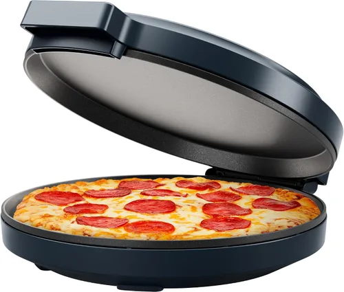 Vista 9 de Chefman Everything Maker & Pizza Oven – Horno de pizza eléctrico de mostrador de 1440W con placas de cocción antiadherentes de 12", además hace