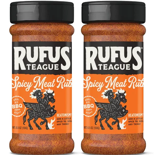 Vista 11 de Rufus Teague - Masaje de carne picante - Rub prémium para barbacoa - Botella de 6.5 onzas Premium Barbecue Seasoning & Dry Rub for Smoking and