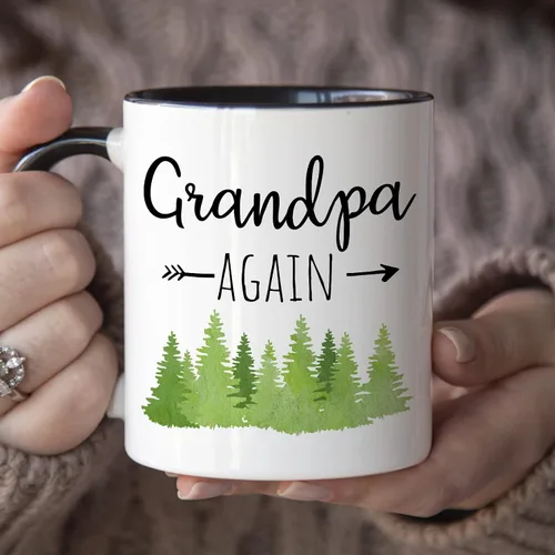 Vista 3 de YouNique Designs Taza con texto en inglés "Promoted to Grandpa Again, Grandparents Again, Grandparents Again, Grandparents Baby Announcement, Ideas