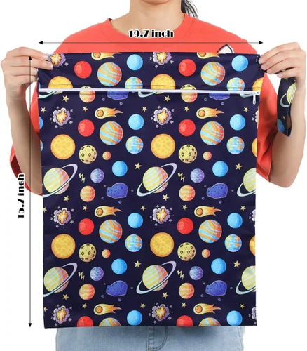 Vista 2 de Shappy 2 piezas de gran bolsa de lavandería de viaje, lavable, impermeable, húmeda y seca, gran bolsa de ropa sucia para baño, entrenamiento