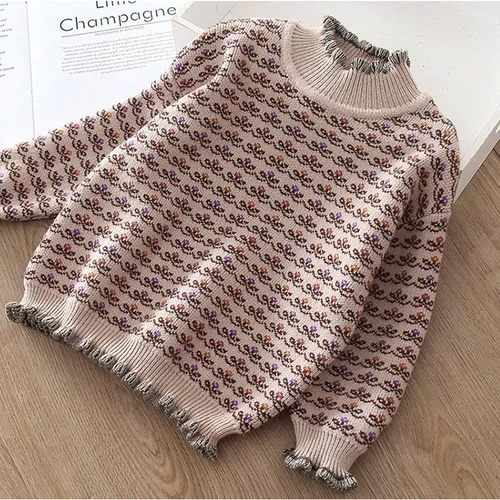 Vista 13 de Camisetas para bebé niña, suéter con mangas de suéter, ropa de una niña larga con fondo largo para niñas de bebé simple