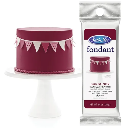 Vista 9 de Fondant de satén de Satin Ice para decorar pasteles, negro (4.4 onzas)