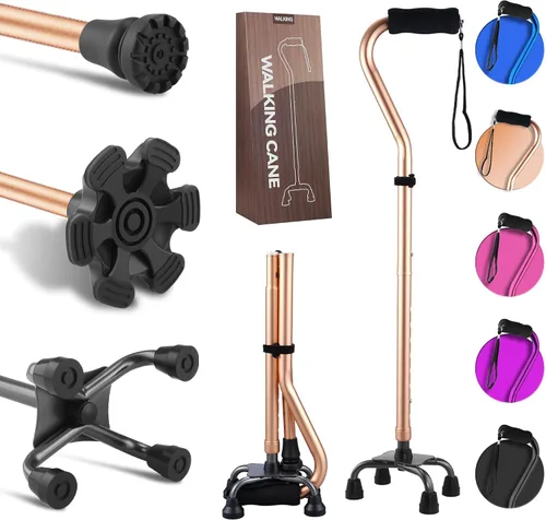 Vista 17 de LIXIANG Bastones para Caminar que Estabilizan Mujeres Bastones Cuádruples para Personas Mayores y Adultos Plegables Ajustables para Hombres