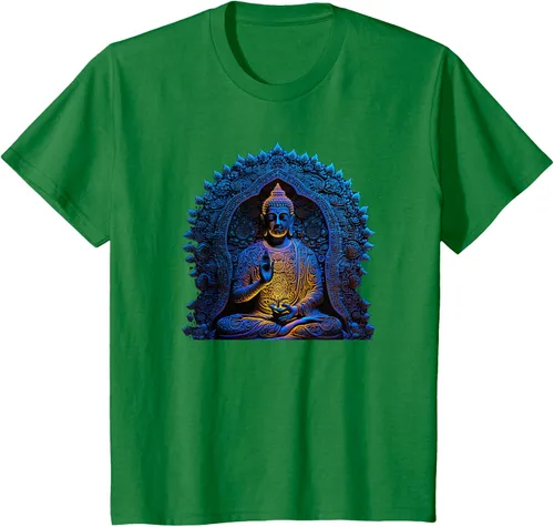 Vista 34 de Estatua de Buda Yoga Budismo Zen Buddhism Meditation T-Shirt Negro