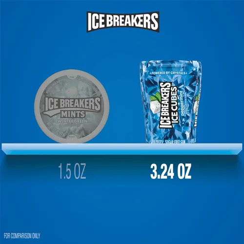 Vista 3 de ICE BREAKERS Goma de mascar Ice Cubes de menta sin azúcar, 91.7 g (4 unidades, 40 piezas)