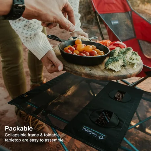 Vista 2 de Helinox Table One - Mesa de camping ligera, plegable, portátil, para exteriores Negro