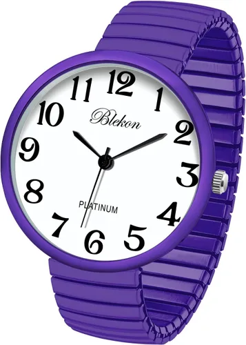 Vista 17 de Collections Nuevo Reloj de Moda con Correa Elástica de Tamaño Super Grande, Movimiento Japonés PC21J Aguamarina