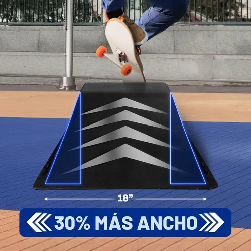Vista 4 de Yes4All Single-Piece Skateboard Ramp, Bike Ramp, Skate Ramp - Design for Beginners, More Durable, Safe, Capacity 220Lbs