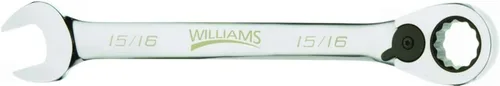 Vista 16 de Williams JHW1232RC - Llave de combinación de trinquete reversible de 12 puntos SAE, con acabado de cromo altamente pulido - 2,54 cm