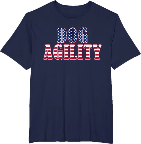 Vista 42 de Dog Agility American Flag - Camiseta de agilidad para perros, Negro