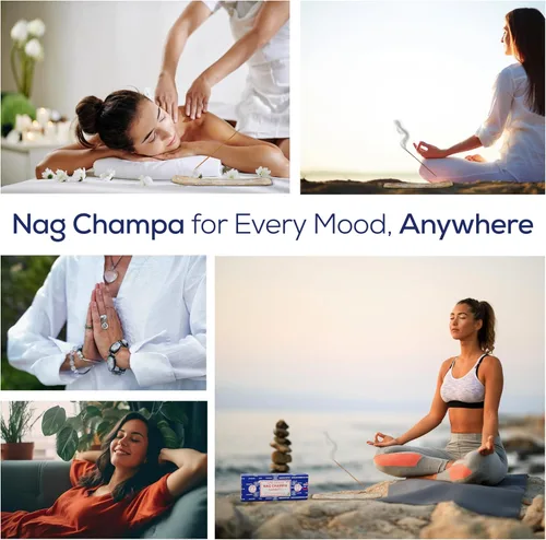 Vista 8 de Satya Nag Champa - Varillas de incienso Bangalore, paquete de 250 gm, natural, enrollado a mano, no tóxico, juego de insense Nagchampa BNG