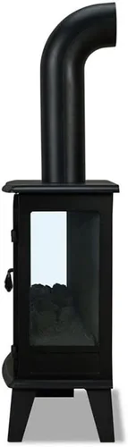 Vista 5 de Real Flame Foster - Chimenea eléctrica de 25 pulgadas para sala de estar o dormitorio, efecto realista de troncos y llamas, chimenea independiente