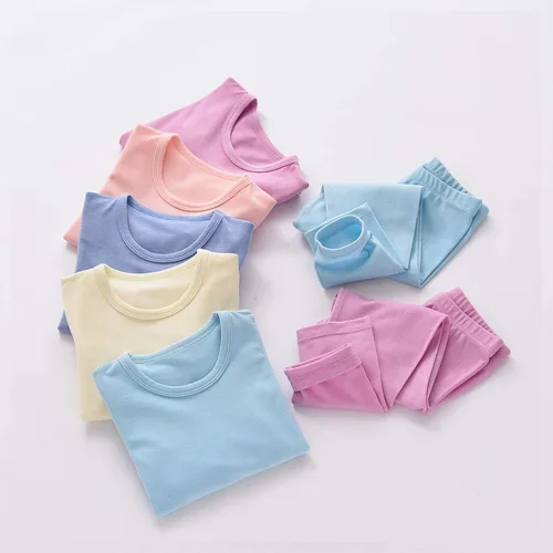Vista 4 de Ropa interior térmica para niños pequeños, capa base de invierno, pantalones largos para niñas y niños