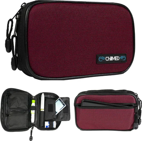 Vista 9 de ChillMed® Companion - Estuche para medidor de glucosa, bolsa de suministro para diabéticos, organizador para viajes y transporte de insulina y otros