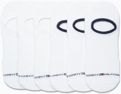 Vista 4 de Tommy Hilfiger Calcetines invisibles para hombre - Paquete de 6 mezcla de algodón elásticos suaves acolchados casuales atléticos deportivos forros