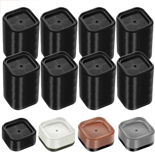 Vista 43 de Paquete de 12 elevadores de muebles de 1, 2 o 3 pulgadas, elevadores de cama ajustables resistentes para mesa, escritorio, sofá, silla, gabinete