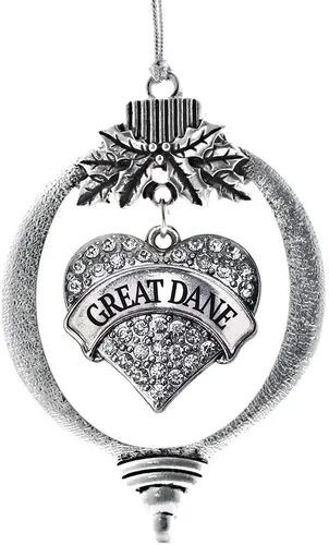 Vista 88 de Inspired Silver Adornos festivos de dije de corazón pave de plata con circonitas cúbicas