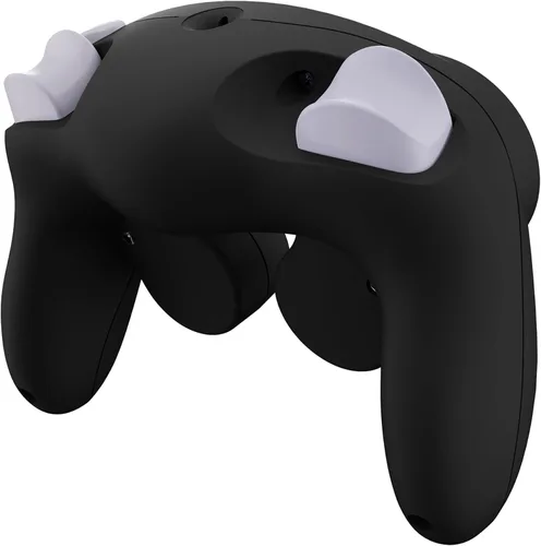Vista 8 de eXtremeRate Placa trasera negra para Nintendo Gamecube Controller, cubierta de repuesto de agarre suave al tacto con botones para controlador