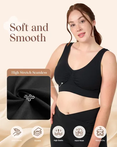 Vista 67 de Coobie Brasier sin costuras de cobertura completa para mujer con acolchado extraíble para mayor comodidad