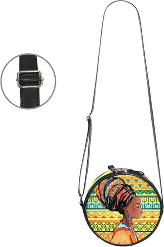 Vista 3 de ALAZA Bolso de mensajero de la lona del bolso de la mujer africana hermosa tribal