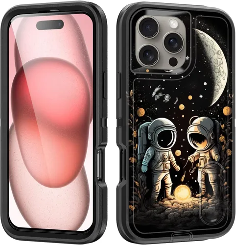 Vista 44 de Funda para iPhone Air con soporte integrado, a prueba de golpes, polvo y caídas, 3 capas, grado militar, funda protectora para iPhone Air de 6.5