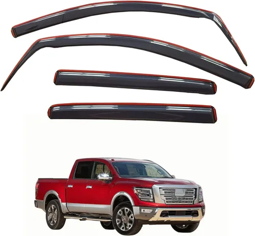 Vista 24 de inchannel - Visera de ventana compatible con Toyota 4Runner 2010-2024, protectores de lluvia, deflector de viento, humo, 4 piezas