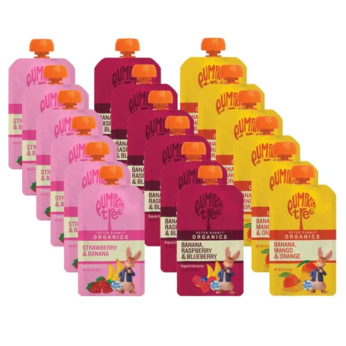 Vista 16 de Pumpkin Tree Peter Rabbit Organics, aperitivo de fruta 100% puro orgánico de manzana y uva, 4 onzas (Paquete de 10)