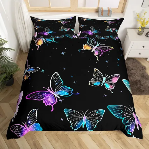 Vista 11 de Erosebridal Funda de edredón de madera con puerta de granero, juegos de ropa de cama estilo occidental, tamaño Queen, funda de edredón rústica