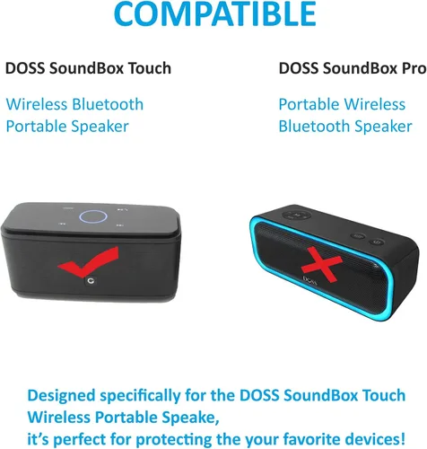 Vista 4 de Caso para Doss SoundBox Touch Bluetooth inalámbrico V4.0 Altavoz portátil Protector duro EVA viaje a prueba de golpes Funda de transporte Bolsa