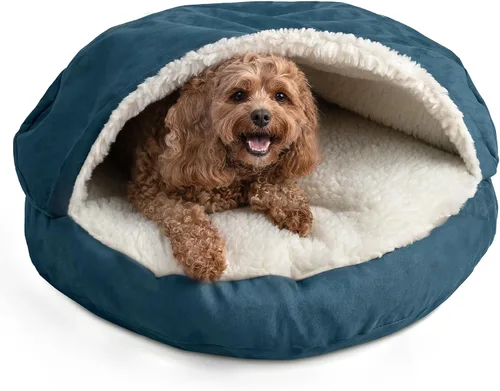 Vista 55 de Snoozer Cama de lujo de microsuede acogedora estilo cueva para mascotas, pequeña, antracita For small sized pets, Removable washable cover