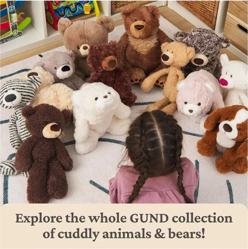 Vista 8 de GUND Oso de peluche Kai, animal de peluche prémium para edades de 1 año en adelante, vainilla/crema, 12 pulgadas