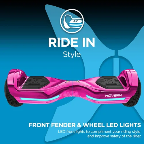 Vista 5 de Hover-1 All-Star Hoverboard 7MPH velocidad máxima, rango 7MI, motor dual de 200 W, recarga de 5 HR, peso máximo de 220 libras, ruedas LED y faros