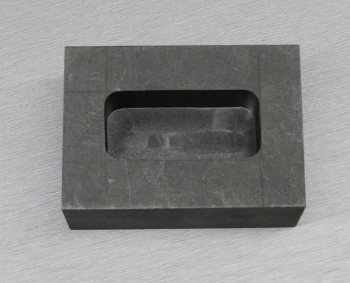 Vista 5 de Kit de fusión mecanizado de molde de lingote de grafito de 8.82 oz para verter barra de pan dorado y plata (12E)