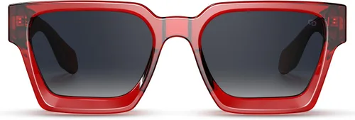 Vista 24 de VISOONE Moda 100% UV400 Protección Rectángulo TR90 Y2K Gafas de sol Accesorios para Mujeres Hombres RIVER, Transparente/Gris Rosa