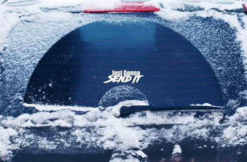 Vista 2 de Just Gonna Send It Calcomanía Sticker – 8 pulgadas ventana de coche Sticker para JDM Slammed Race Drift Stance ect- Aspecto único, resistente a