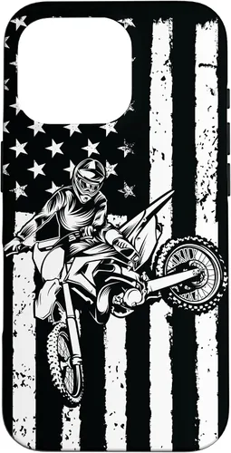 Vista 20 de Funda de motocross con bandera de Estados Unidos para iPhone 17