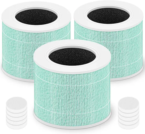 Vista 22 de Core Mini filtro de repuesto para purificador de aire LEVOIT Core Mini y Core Mini-P, filtro de alta eficiencia 3 en 1, Core Mini-RF-SR, 3 filtros